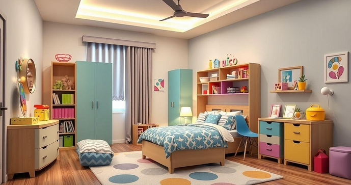  Móveis planejados para quarto infantil que otimizam espaço e estilo